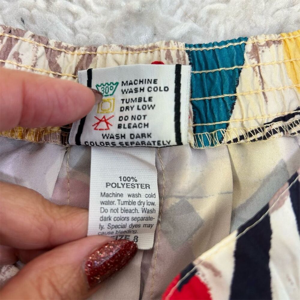 Vintage 90s Prince Women's Pleated Geometric Tennis Skirt Size 8 - Picture 6 of 9